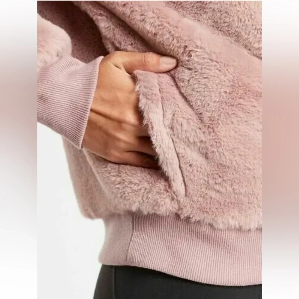 Athleta Plush Zip-Up Jacket in Dusty Rose - Picture 5 of 7